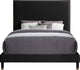 Harlie Velvet Upholstered Bed, Black, Full