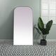 Metal Frame Arch Full Length Mirror 35X72 Inch, Silver