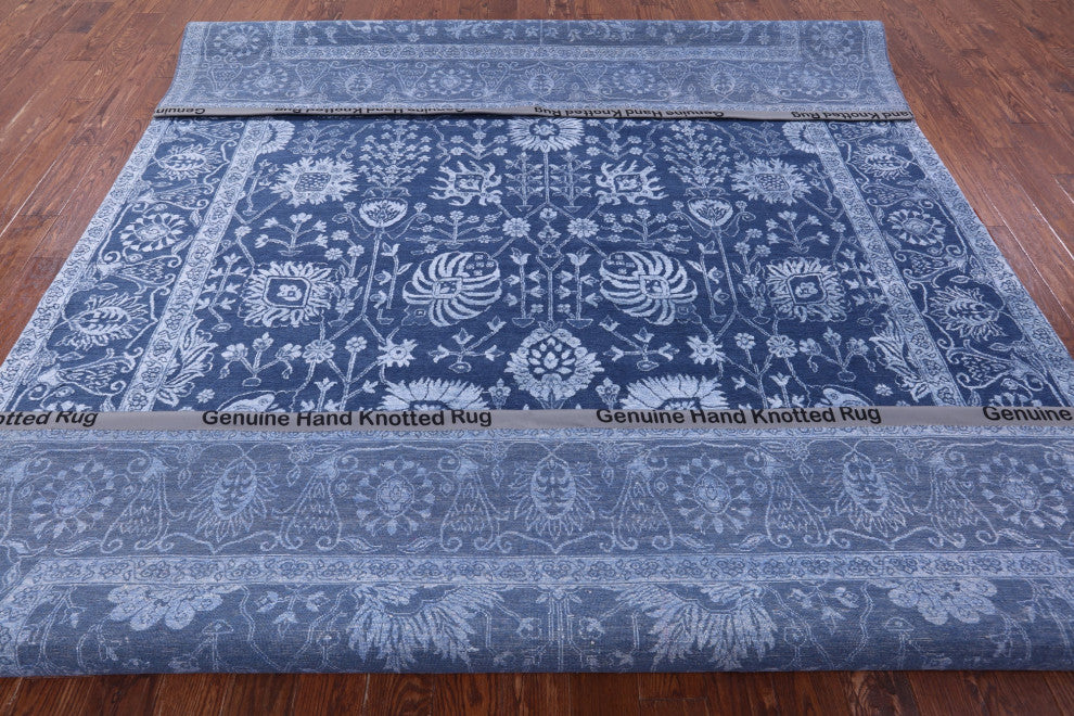 9' 0" X 12' 4" Persian Hand-Knotted Wool & Silk Rug - Q13684