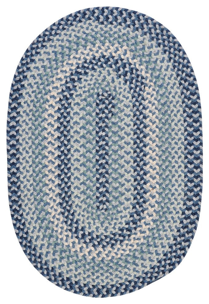 Boston Common BC53 Capeside Blue Traditional Area Rug, Round 10'x10'