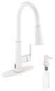 Single-Handle Pull Down Sprayer Kitchen Faucet with Touchless Sensor, Matte White