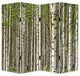 84" X 84" Multi Color Wood Canvas Prolific Forrest  Screen