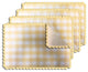 Buffalo Checkered Reversible Placemat, Set of 4, Yellow