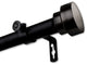 Bonnet 1" Curtain Rod, Black, 18-28"