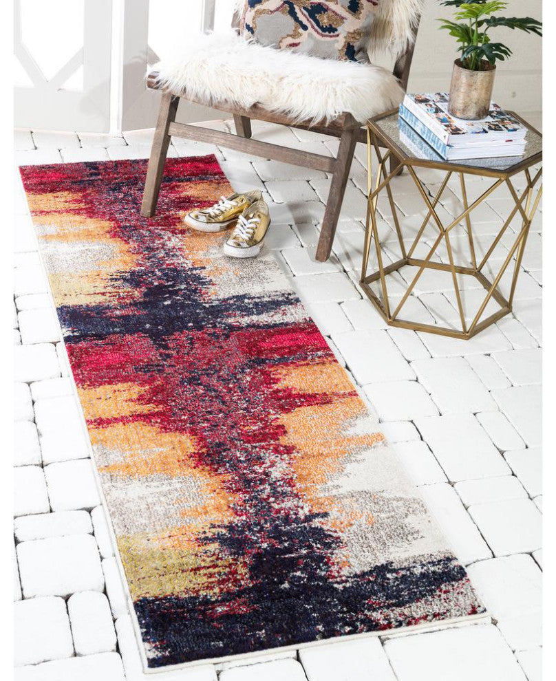 Rug Unique Loom Estrella Pink Runner 2' 7 x 10' 0