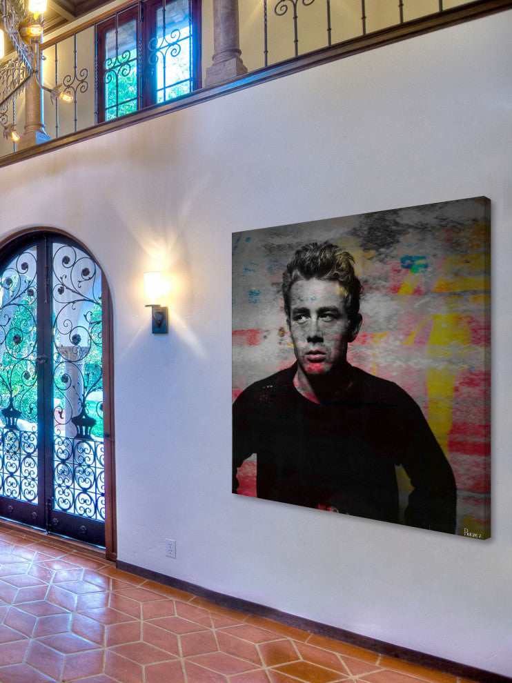 "James Dean - Torn" Fine Art Canvas Print, 40"x40"