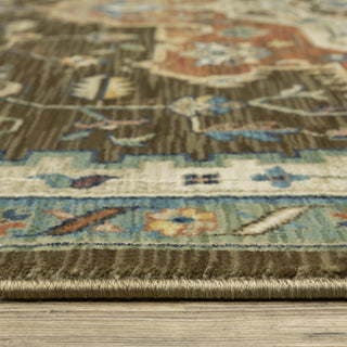 Fabienne Medallion Indoor Area Rug, Brown, 3'3"x5'