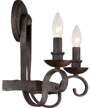 Quoizel NBE8702RK Two Light Wall Sconce Noble Rustic Black