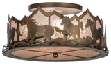22W Running Horses Flushmount