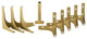 Anders | Colyn Gold Metal Sectional Sofa Leg Set