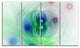 Merge Colored Spheres., Abstract Canvas Art Print, 48"x28", 4 Panels