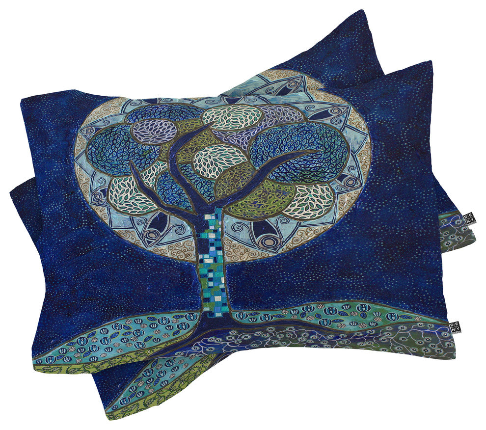 Deny Designs Ruby Door Moon In Bloom Pillow Shams, King