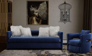 Kennedy Navy Swivel Chair - Navy