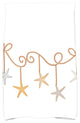 Starfish Ornaments Decorative Holiday Geometric Print Hand Towel, Gold