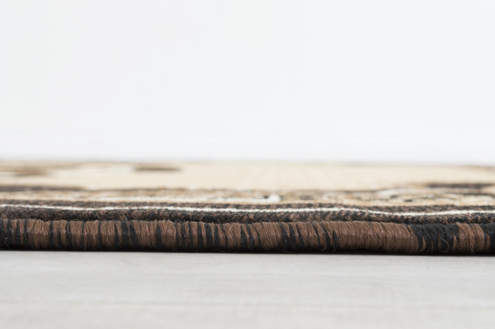 Allstar Western Area Rug Texas Star design, Black, 8x10