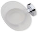 Wall Mounted Frosted Glass Soap Dish With Brass, Chrome
