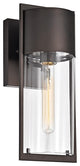 Tyler Transitional 1 Light Rubbed Bronze Outdoor Wall Sconce 14" Height