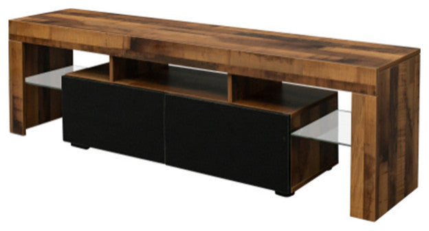 Vintage TV cabinet wood TV benches with black finish