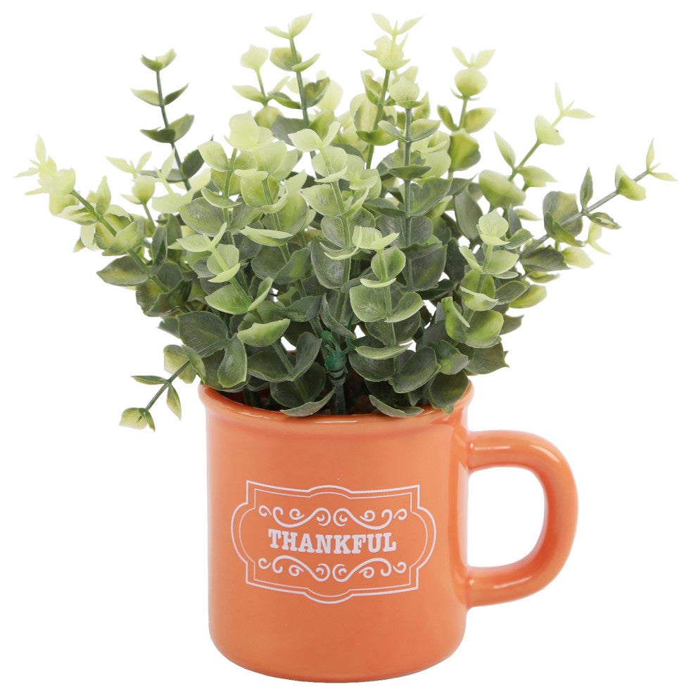 Euc In Thankful Ceramic Mug 4.25X3X3