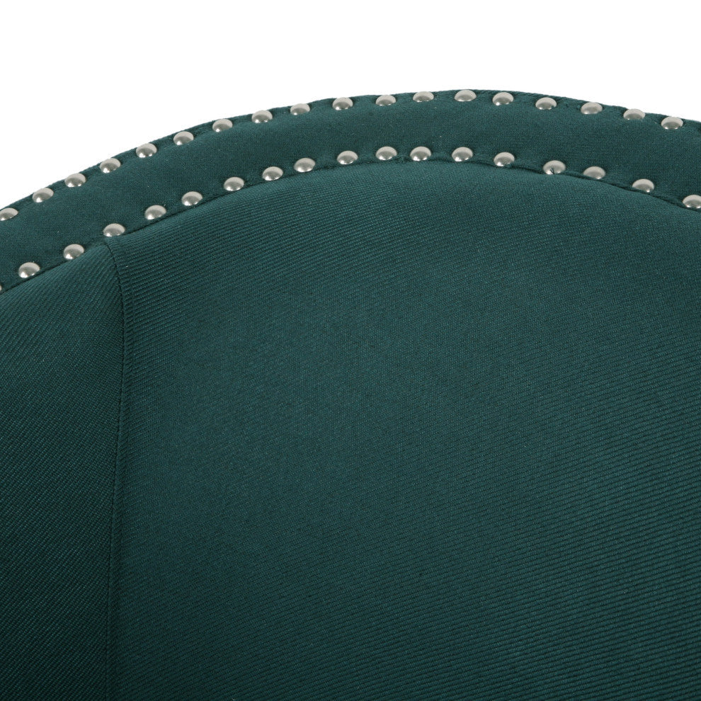 Jaymee Fabric Swivel Chair, Green and Black