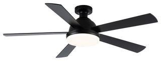 52-inch Modern Wood Black LED Ceiling Fan with Remote