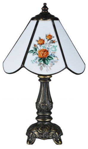 11.5H Rose Bouquet Mini Lamp