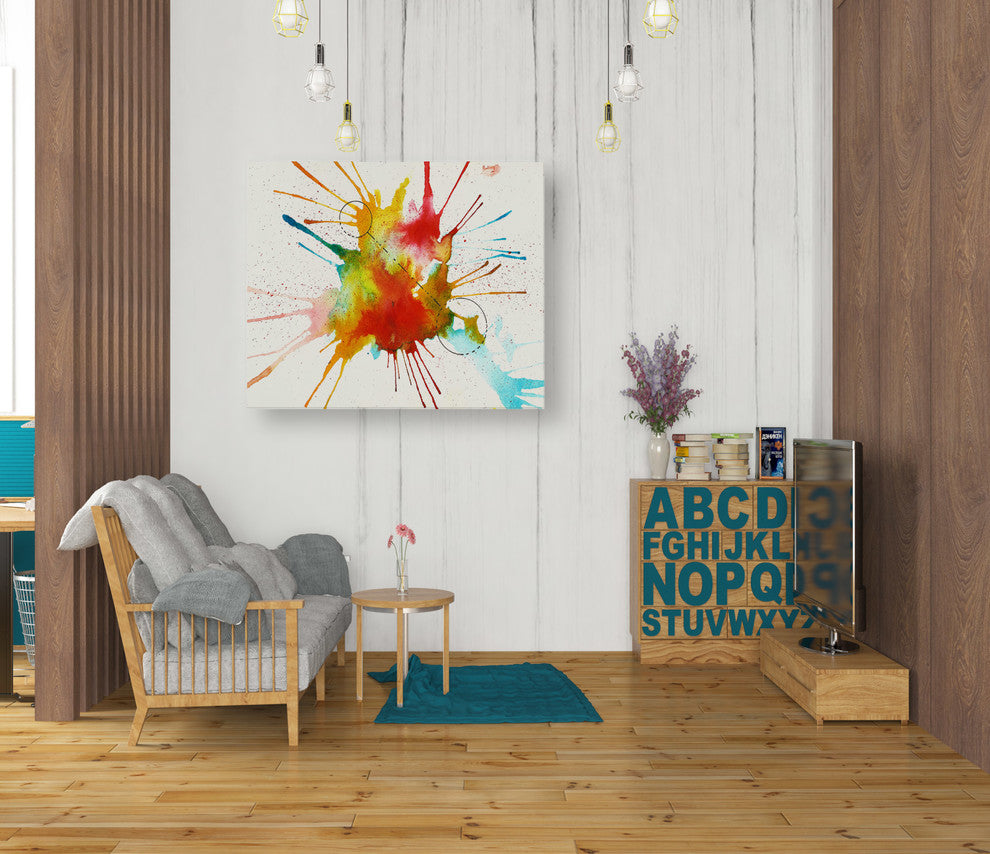 Epic Graffiti "Watercolor Splat" Giclee Canvas Wall Art, 20"x24"