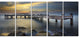 "Old Wood Boat Jetty Into Blue Sea" Sea Bridge Wall Artwork, 5 Panels, 60"x28"