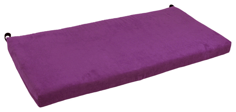 45"X19" Solid Microsuede Bench Cushion, Ultra Violet