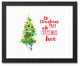 Oh Watercolor Christmas Tree 11x14 Black Framed Canvas