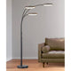 Angels 80"H Three Ring Dimmable LED Lights Arched Floor Lamp, Black
