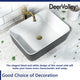 19"X15" Ceramic Rectangular Vessel Bathroom Above Counter Sink