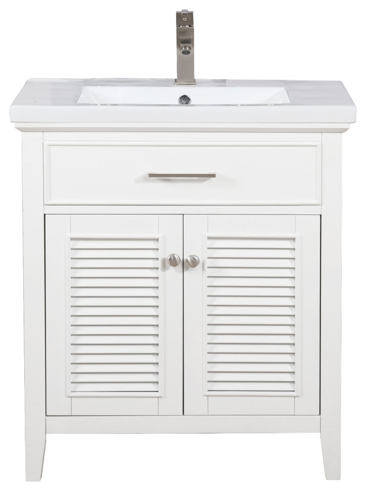 Cameron 30" Single Sink Vanity, White