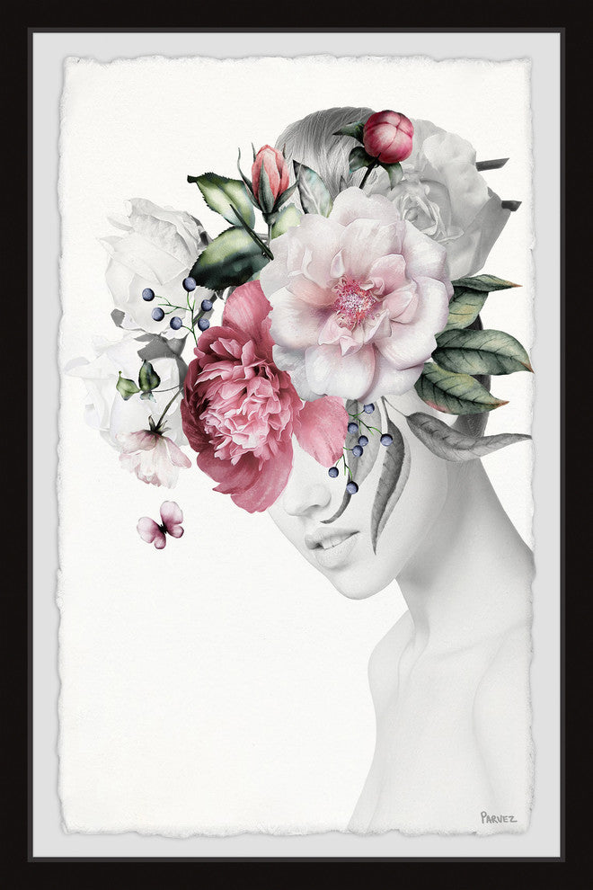 "Whimsical Bloom" Framed Painting Print, 20"x30"