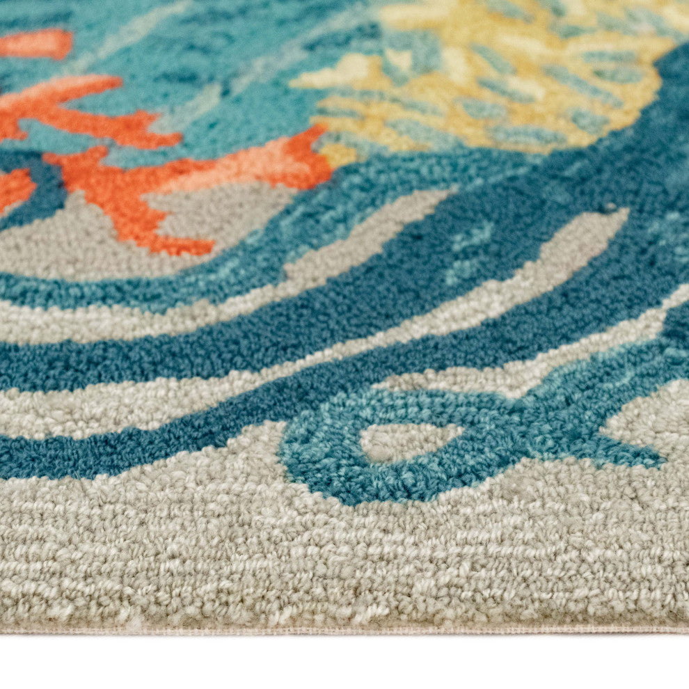 Frontporch Octopus Indoor/Outdoor Rug Ocean 2''x3''