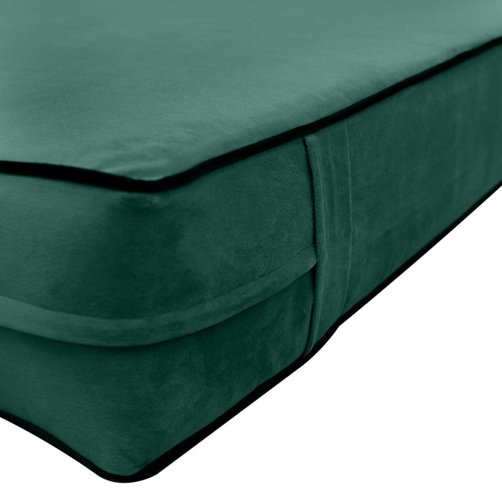 Contrast Pipe 6" Twin-XL 80x39x6 Velvet Indoor Daybed Mattress COVER ONLY-AD317