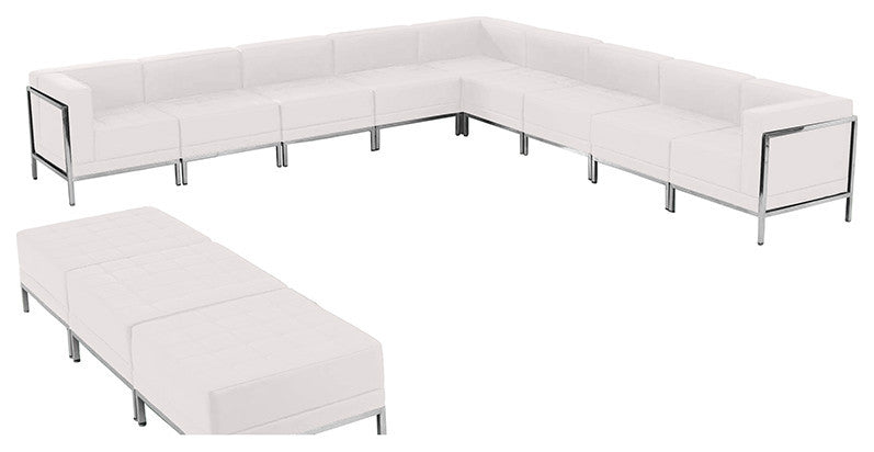 Hercules Imagination Series Melrose White Leather Set, 12-Pieces