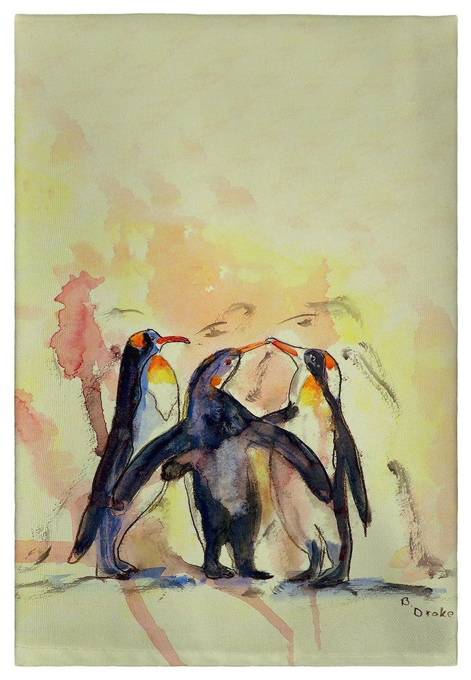 Betsy Drake Penguins Guest Towel