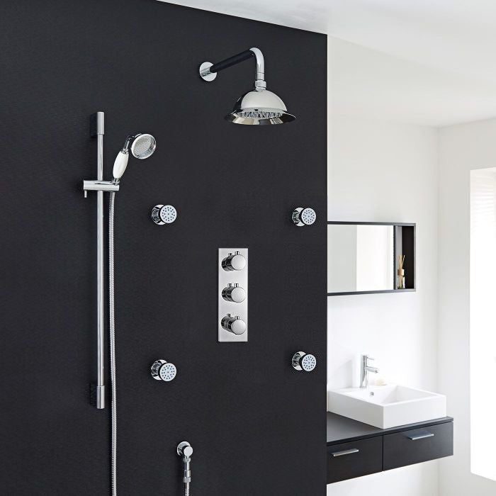Lima-Thermostatic-Shower-System With ConceaLED Mixer