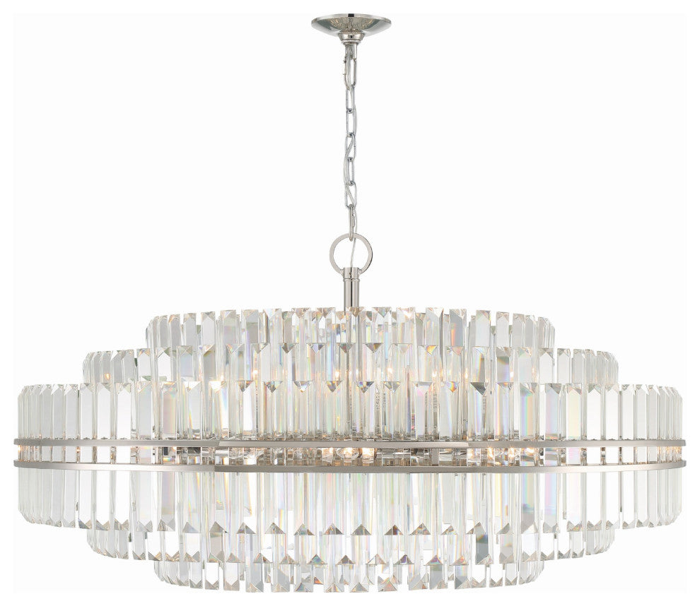 Crystorama Lighting Group HAY-1409 Hayes 32 Light 41"W Crystal - Polished