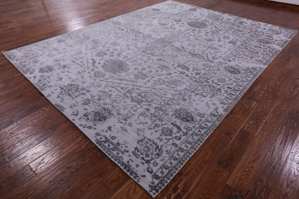 Persian Handmade Wool and Silk Rug 9' 2" X 12' 3" Q9118