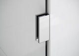 58.25"x34" Frameless Shower Bath Fixed Panel, Polished Chrome