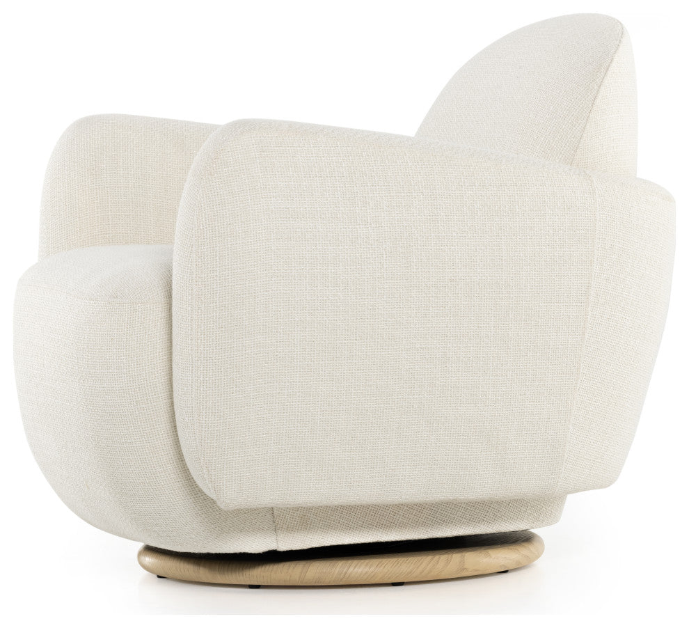 Enya Swivel Chair, Gibson White