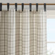 Madison Park Anaheim Plaid Window Panel with Fleece Lining, Beige, Beige, 50x84", Leather Tap Window Panel