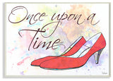 "Watercolors Once Upon A Time Slippers" Wall Plaque Art