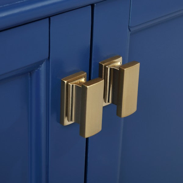 Design Element Milano 72" Blue Double Rectangular Sink Vanity