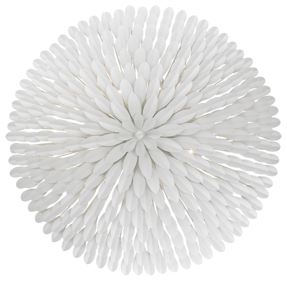 Broche Eight Light Chandelier in Matte White