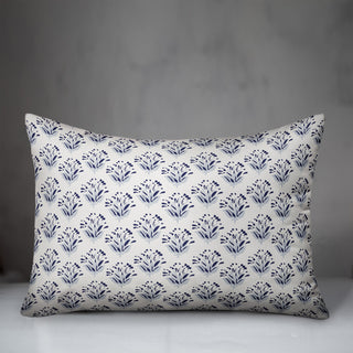 Blue Floral Pattern 14x20 Indoor / Outdoor Pillow