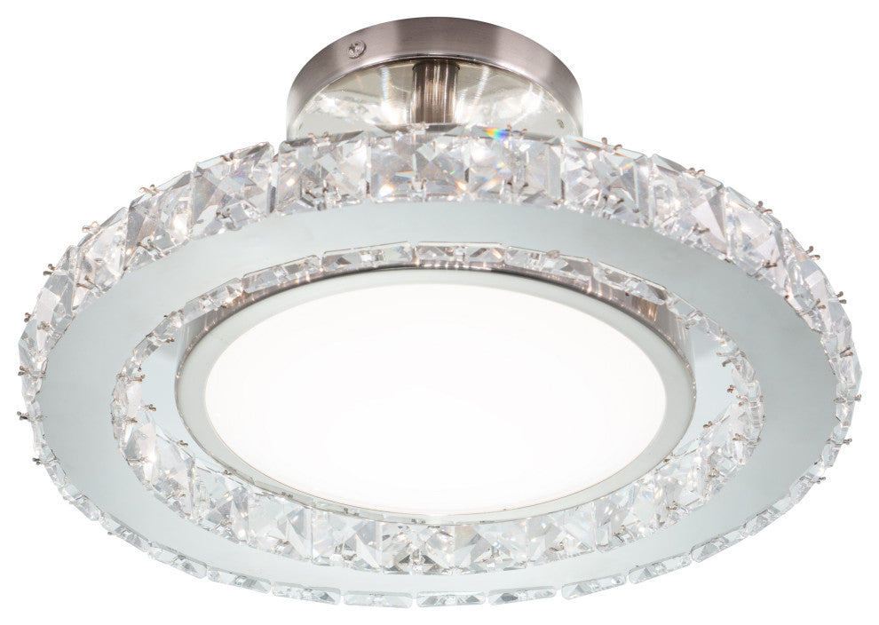 Clara 12.25" Semi-Flush Mount Brushed Nickel