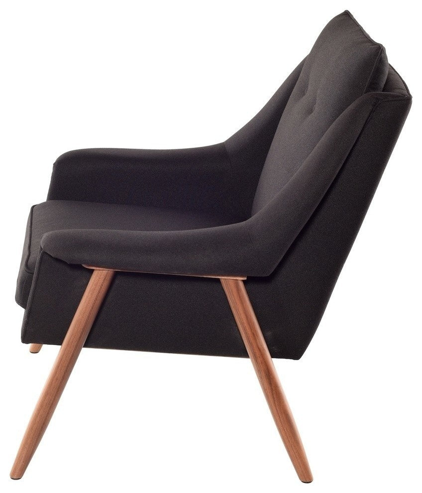 Grace Black Occassional Chair in Walnut by Nuevo